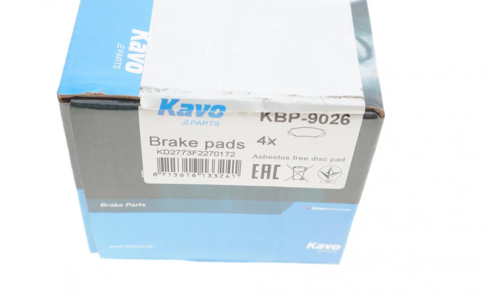 KAVO PARTS TOYOTA гальмівні колодки передн.Rav 4 III,IV 06-,Auris 10-